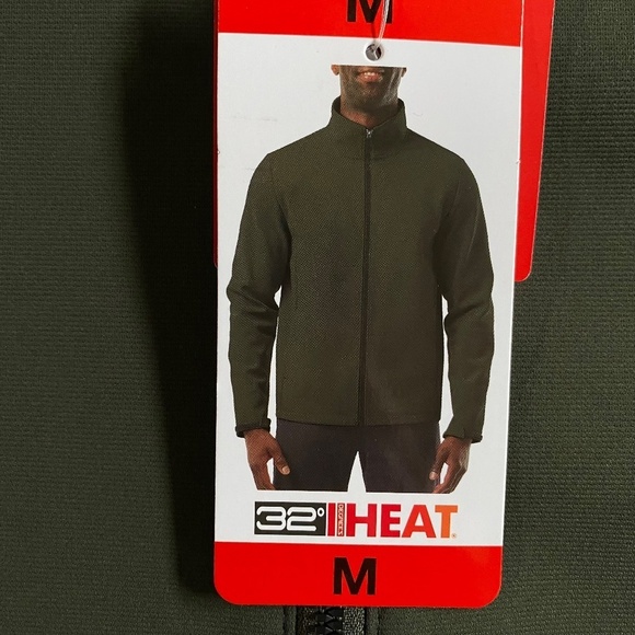32 Degrees Heat Men's Full Zip Jacket, Olive Green, Medium NWT - Picture 5 of 16